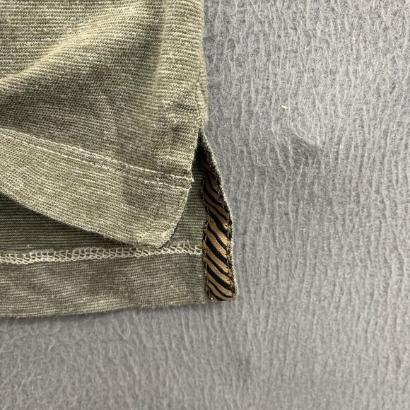 Billy Reid Polo Shirt Mens Large Green Pocket Cotton Blend Soft Casual Made Peru - Picture 2 of 12